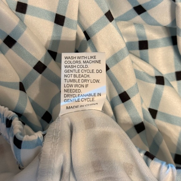 NWOT Unbranded Women’s XL Loose Fit Elastic Waist Bottoms White Black Blue - Picture 5 of 11